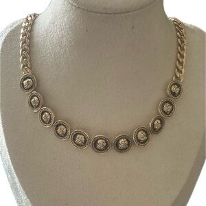 ALDO-Elegant Head Lion Gold Medallion Necklace